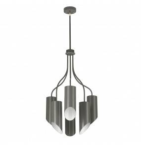 Lampa wisząca Quinto 6 GPN Elstead Lighting nowoczesna oprawa w kolorze szarym