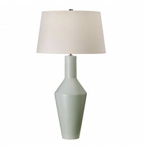 Lampa stołowa Leyton Elstead Lighting minimalistyczna oprawa w kolorze zielonym