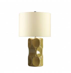 Lampa stołowa Green Retro Elstead Lighting ceramiczna oprawa w kolorze oliwkowym