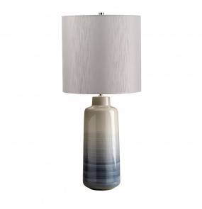 Lampa stołowa Bacari Large Elstead Lighting niebiesko-szara oprawa w dekoracyjnym stylu