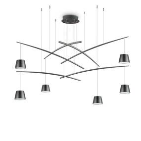 Żyrandol Fish Sp6 196992 Ideal Lux oprawa wisząca w kolorze czarnym