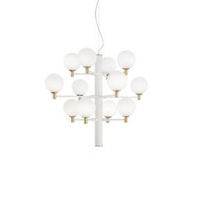 Lampa wisząca Copernico SP12 197302 Ideal Lux nowoczesna oprawa w kolorze białym