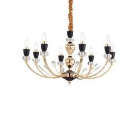 Żyrandol Vanity SP8 206622 Ideal Lux klasyczna oprawa wisząca w kolorze czarnym