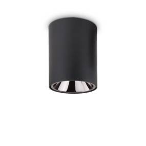 Lampa natynkowa Nitro 15W Round 205977 Ideal Lux  nowoczesna oprawa sufitowa w kolorze czarnym