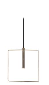 Lampa wisząca Faro 8289 Amplex kwadratowa oprawa w kolorze złotym