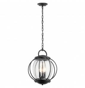 Lampa wisząca Vandalia L IP44 KL-VANDALIA8-L Kichler czarna oprawa w dekoracyjnym stylu