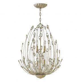 Lampa wisząca Tulah HK/TULAH4 Hinkley srebrna oprawa w dekoracyjnym stylu
