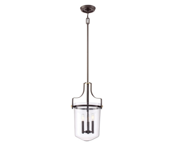 Lampa wisząca Penn Station QZ/PENNSTAT/M WT Quoizel brązowa oprawa w klasycznym stylu