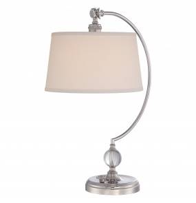 Lampa stołowa Jenkins QZ-JENKINS-TL-PN Quiozel dekoracyjna oprawa w kolorze polerowanego niklu