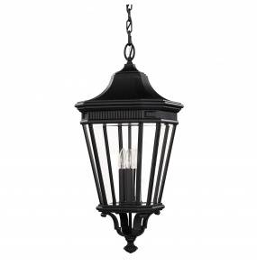 Lampa wisząca Cotswold Lane FE/COTSLN8/L BK Feiss dekoracyjna oprawa w kolorze czarnym