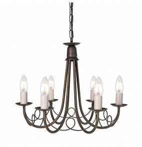 Żyrandol Minster MN6-BLK-GOLD Elstead Lighting dekoracyjna oprawa w kolorze czarno-złotym