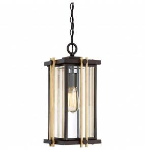 Lampa wisząca Goldenrod QZ-GOLDENROD8-M Quoizel brązowo-złota oprawa zewnętrzna