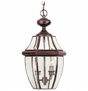 Lampa wisząca Newbury QZ/NEWBURY8/L AC Quoizel zewnętrzna oprawa  w kolorze miedzi