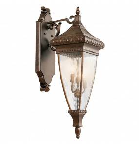 Kinkiet Venetian Rain KL-VENETIAN2-L Kichler brązowa oprawa ścienna w dekoracyjnym stylu