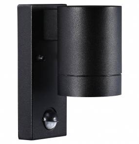 Kinkiet zewnętrzny Tin Maxi z czujnikiem ruchu 21509103 Nordlux minimalistyczna oprawa w kolorze czarnym