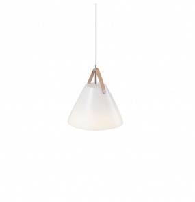 Lampa wisząca STRAP 27 84313001 oprawa w kolorze białym ze skórzanymi elementami NORDLUX