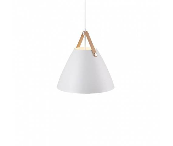Lampa wisząca STRAP 36 84343001 oprawa w kolorze białym ze skórzanymi elementami NORDLUX