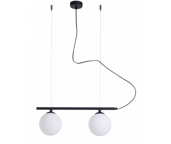 Lampa wisząca BERYL GLASS 2 1006H1 nowoczesna oprawa w kolorze czarnym ALDEX