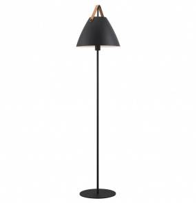 Lampa podłogowa Strap 46234003 Nordlux czarna oprawa w minimalistycznym stylu