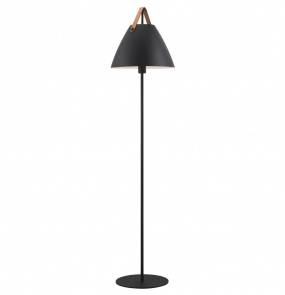 Lampa podłogowa STRAP 46234003 oprawa w kolorze czarnym ze skórzanymi elementami NORDLUX