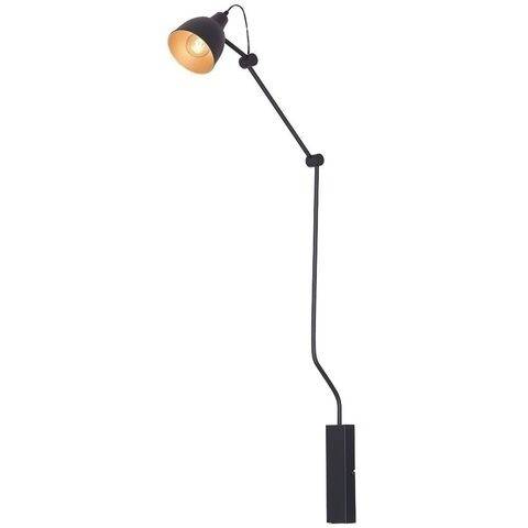 Lampa ścienna AIDA WALL SHORT 843C designerska oprawa w kolorze czarnym i złotym ALDEX