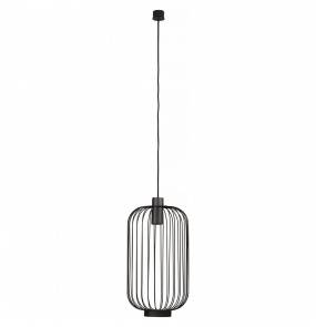 Lampa wisząca Cage 6844 Nowodvorski Lighting podłużna czarna oprawa w nowoczesnym stylu