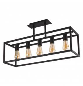 Plafon Crate 9047 Nowodvorski Lighting czarna geometryczna oprawa w stylu loft