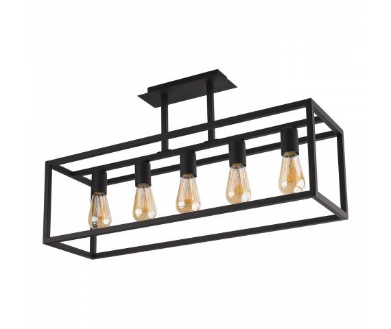 Plafon Crate 9047 Nowodvorski Lighting czarna geometryczna oprawa w stylu loft