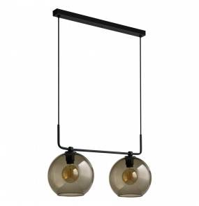 Lampa wisząca Monaco 9363 Nowodvorski Lighting podwójna oprawa z dymionego szkła