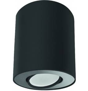 Plafon Set 8902 Nowodvorski Lighting czarno-srebrna oprawa w kształcie tuby