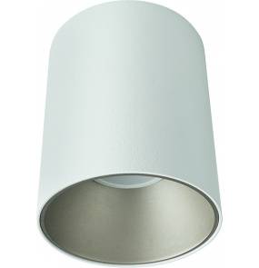 Plafon Eye Tone 8928 Nowodvorski Lighting biała oprawa ze srebrnym pierścieniem
