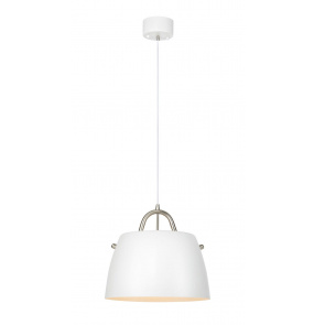 Lampa wisząca Spin 107727 Markslojd biało-stalowa oprawa w nowoczesnym stylu