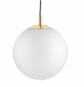 Lampa wisząca Alur L 10728305 KASPA biało-złota nowoczesna oprawa w kształcie kuli