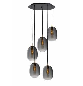 Lampa wisząca Onyx 5 10893508 KASPA nowoczesna oprawa w kolorze czarnym