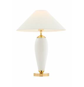 Lampa stołowa Rea 40608101 KASPA elegancka biało-złota oprawa stojąca