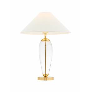 Lampa stołowa Rea 40609101 KASPA elegancka biało-złota oprawa stojąca