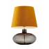 Lampa stołowa Sawa Velvet 41022105 KASPA dymiona oprawa z musztardowym abażurem