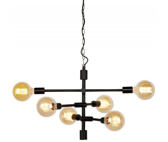 Żyrandol Nashville NASHVILLE/H6/B It's About Romi wieloramienna ruchoma oprawa w kolorze czarnym