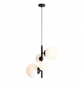 Lampa wisząca czarna BLOOM 4 1091L1 Aldex minimalistyczna oprawa zwieszana do salonu