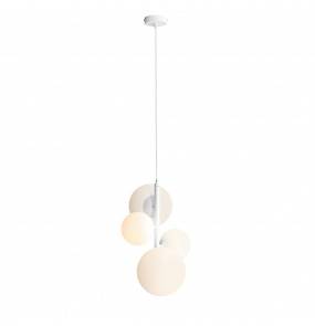 Lampa wisząca biała BLOOM 4 1091L Aldex minimalistyczna oprawa zwieszana do salonu