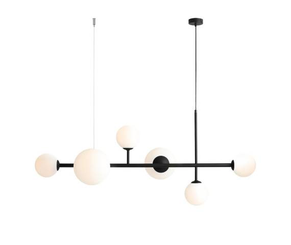 Lampa wisząca DIONE 6 BLACK 1092K1 oprawa w kolorze czarnym ALDEX