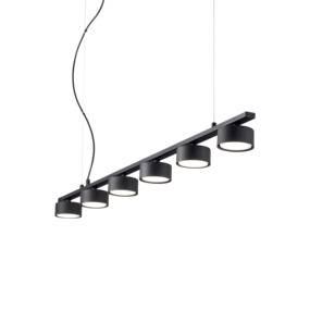 Lampa wisząca Minor Linear SP6 235486 Ideal Lux minimalistyczna czarna listwa wisząca