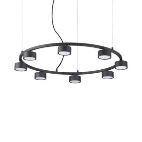 Lampa wisząca Minor Round SP8 235547 Ideal Lux minimalistyczna czarna lampa wisząca
