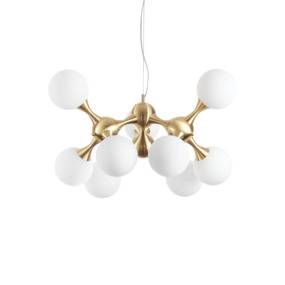 Lampa wisząca Nodi SP9 241036 Ideal Lux mosiężna lampa wisząca w stylu glamour
