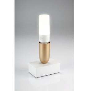 Lampa stołowa VIG 1pł WH LS-MT1671-BIAŁA Auhilon oświetlenie w odcieniach bieli i mosiądzu
