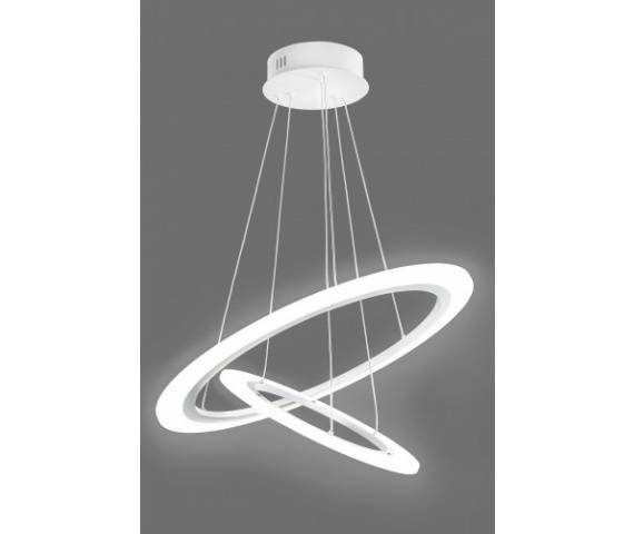 Lampa wiszaca SATURN-46W P8356A-46W Auhilon oprawa świetlna w kolorze białym w kształcie ringów