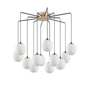 Żyrandol Rhapsody 236957 Ideal Lux nowoczesna lampa w kolorze satynowego mosiądzu