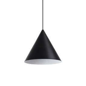 Lampa wisząca ALINE SP1 30cm 232744 Ideal Lux pojedyńcza oprawa świetlna w kolorze czarnym