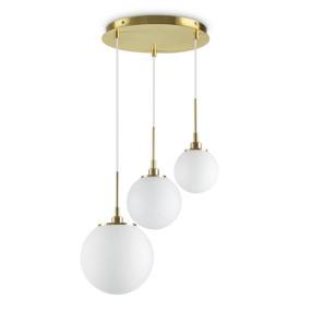 Lampa wisząca Grape 241340 Ideal Lux nowoczesna oprawa w kolorze białym i złotym