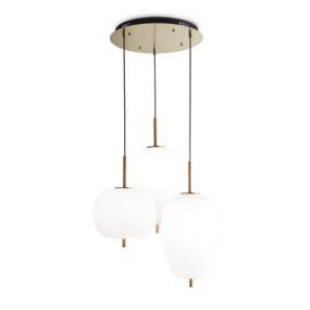 Lampa wisząca Umile 224541 Ideal Lux nowoczesna oprawa w kolorze bieli i złota